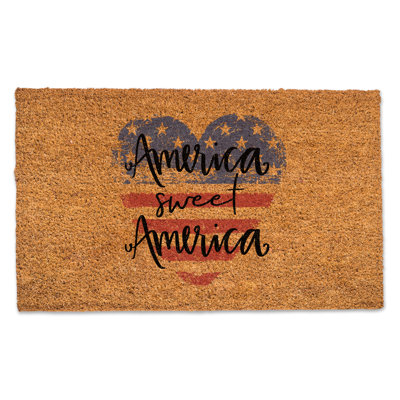 Arleatha Non-Slip Independence Day Outdoor Doormat