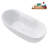 67" Streamline Soaking Glossy White Freestanding Tub and Tray With Internal Drain-101413060