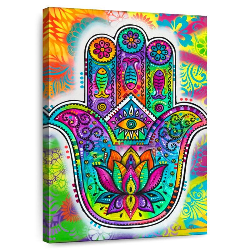Kerrick Psychedelic Hamsa, 48" H x 32" W