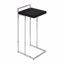 Table d'appoint, en forme de C, bout, côté, collation, stratifié, métal chromé, contemporain, moderne-2033265198-2033265197