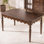 Modern Nut-Brown Rectangular Solid Wood Dining Table