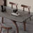 Italian Rock Slab Modern Simple Dining Table Solid Wood Base Dining Table-101247670