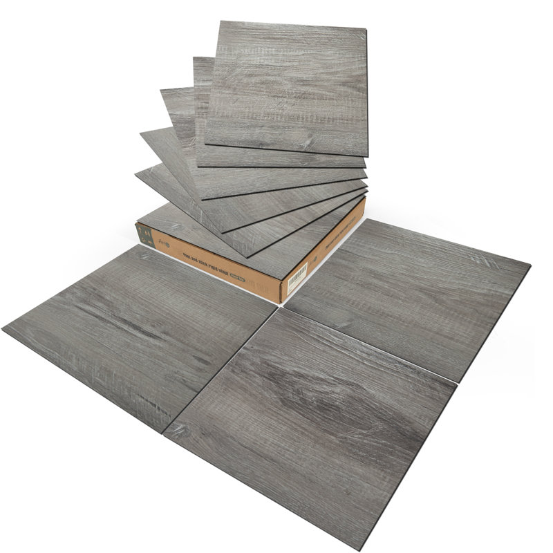 Revêtement de sol en vinyle 12 po x 12 po x 0,05 po, Taupe