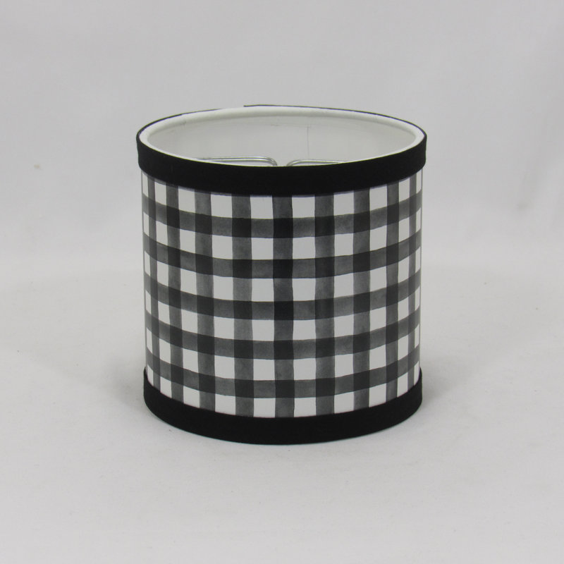 5'' H Paper Drum Lamp Shade, Black