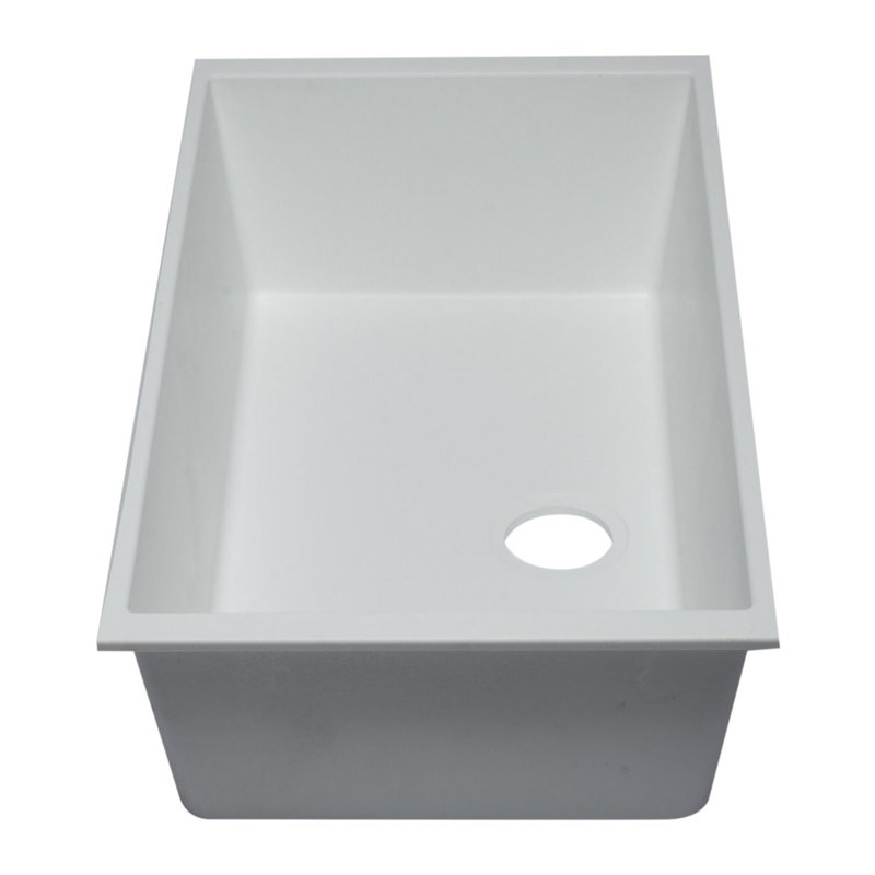 33'' L Single Bowl Granite Kitchen Sink, Biscuit