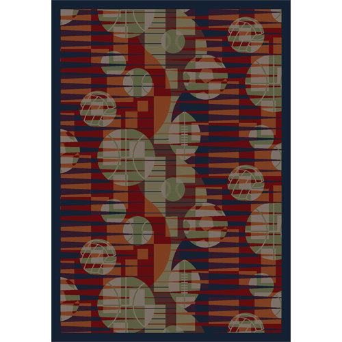 Sports Keeping Score by Joy Carpets Area Rug, Rectangle 5'4" x 7'8"