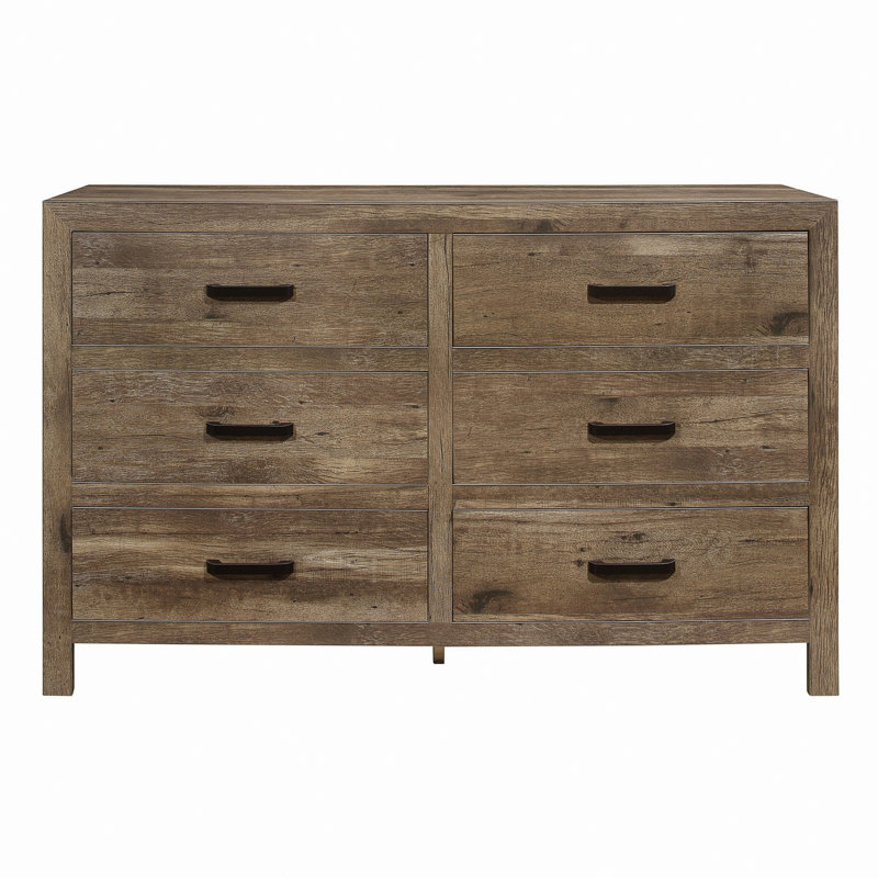 Commode de style rustique avec 6 tiroirs de rangement pour la chambre à coucher, commode de rangement pour la chambre à coucher pour la maison
