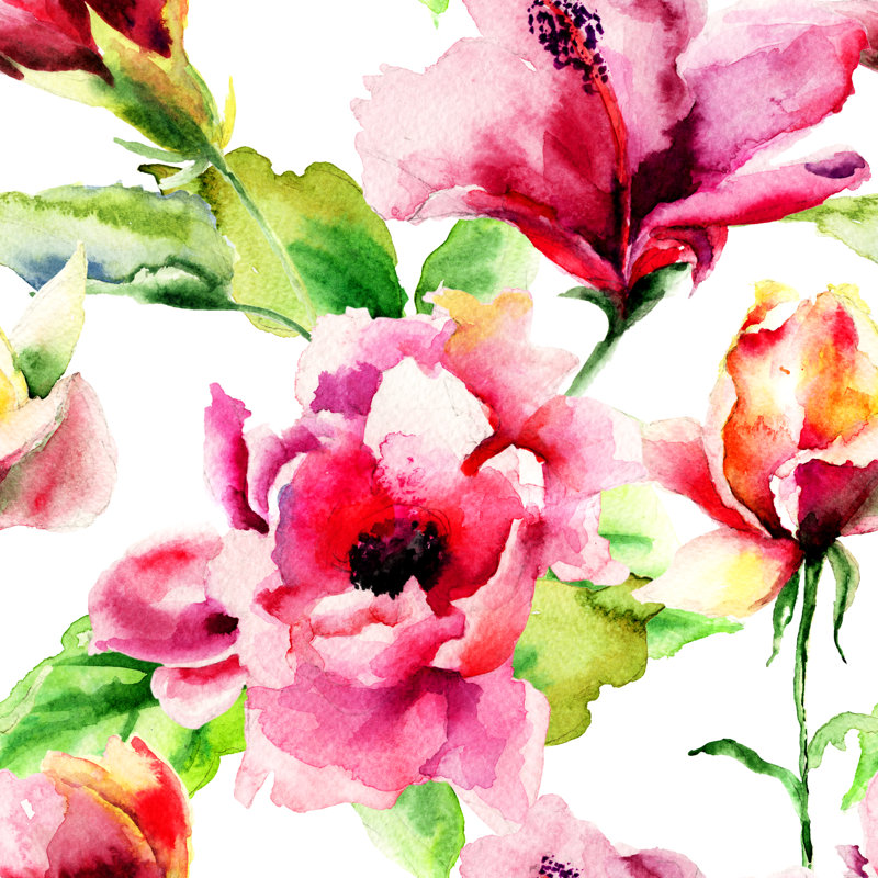 Adaryll Original Summer Flowers par Ateli, H 12 po x l 12 po