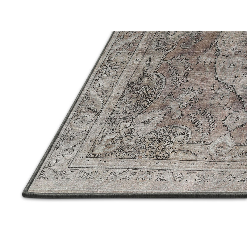 Tapis traditionnel beige / brun, Rectangle 5 pi x 7 pi