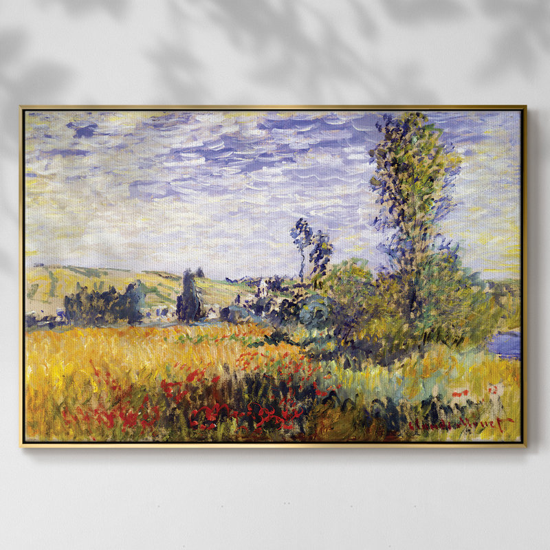 Vetheuil par Monet, reproduction d'art sur toile, H 17 po x l 25 po x P 2 po, Or