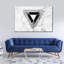 Noir, blanc, gris, abstrait sur toile-965537770