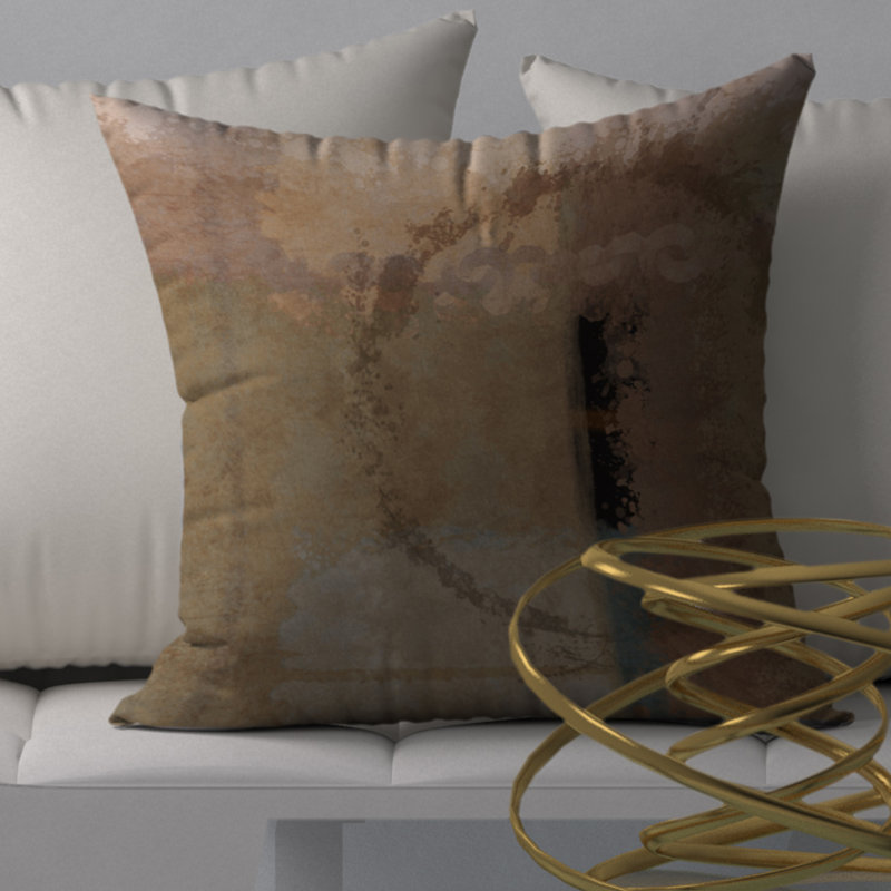 Coussin décoratif abstraite, 18" x 18"