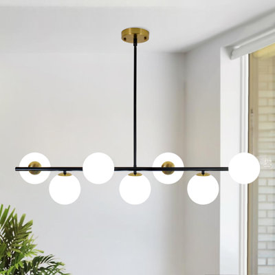 Kason Modern 7-Lights linear globe chandelier