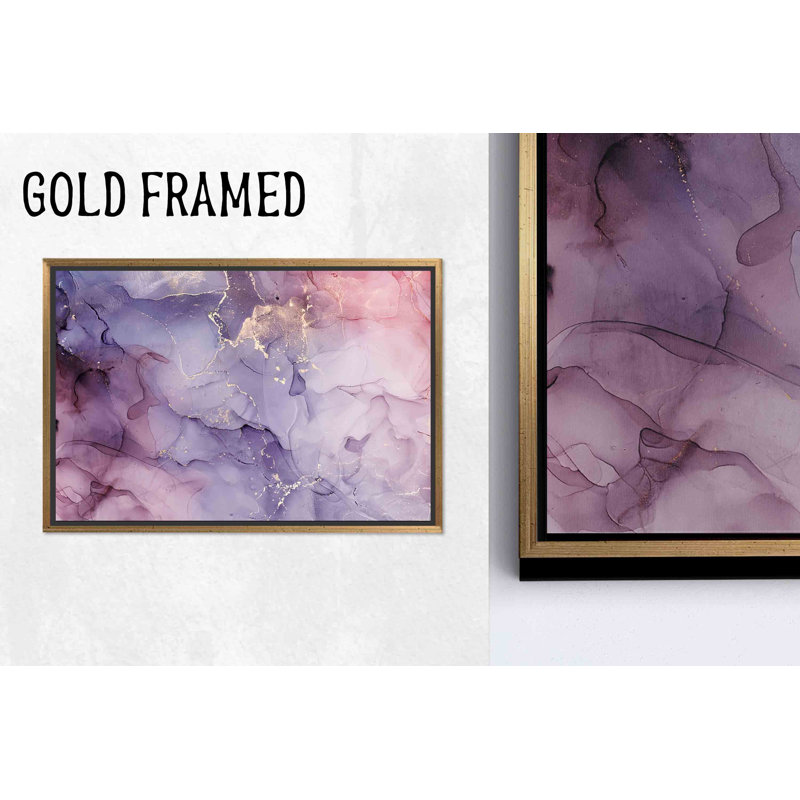 Reproduction d'art sur toile imprimée: art mural abstrait de luxe pour décor moderne, toiles encadrées dorées 1P