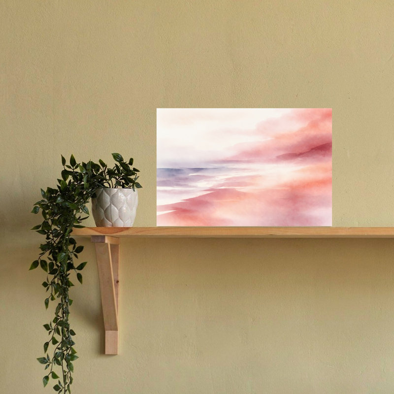 «Serene Misty Landscape Abstract Dreamy Ethereal Landscape Nature», reproduction d'art murale, 16" H x 24" W