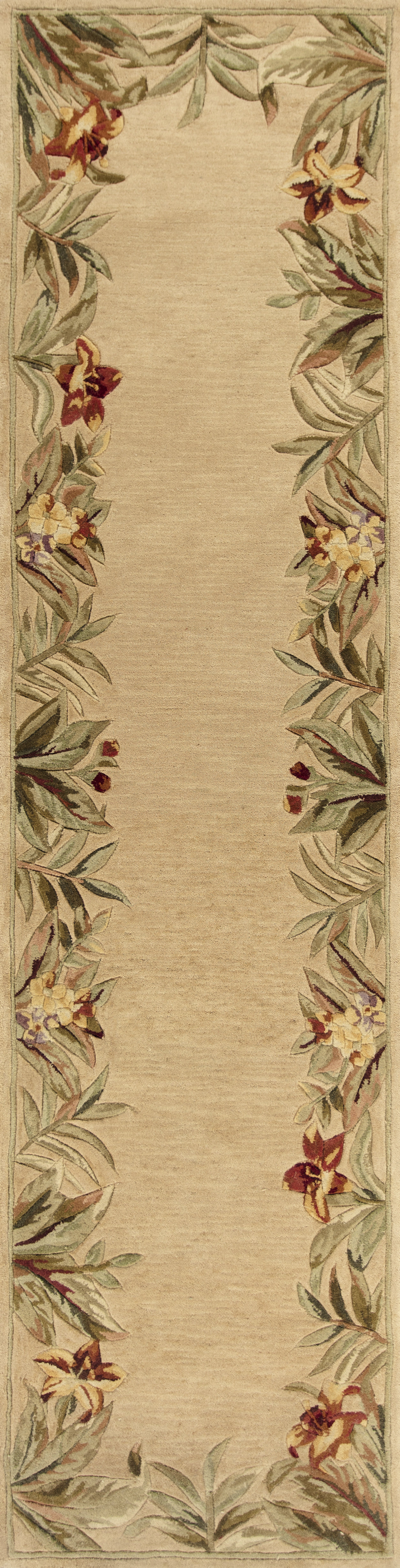 Bay Isle Home™ Murray Floral Handmade Tufted Wool Beige Area Rug ...