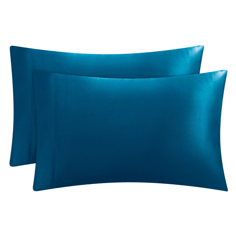 Satin Pillowcases, Standard Pillowcase, Blue