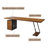 Tan Rectangular Solid Wood+Iron desks-107978738-107978740