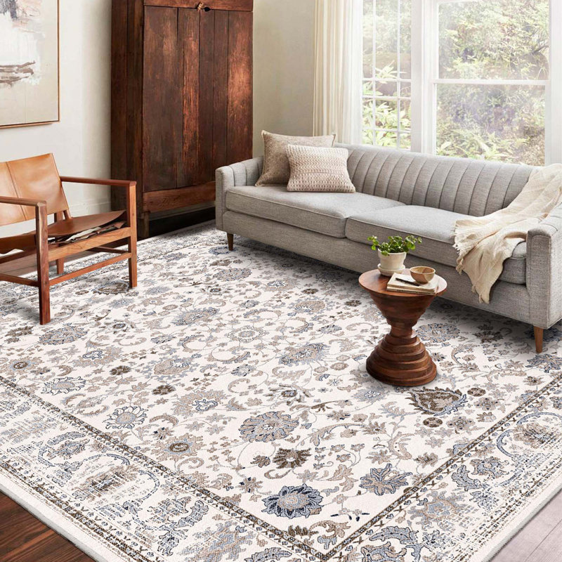 Area Rug Vintage Bohemia Large Persian Non-Slip Washable Rug For Living Room Kitchen Bedroom Living Room, Rectangle 8' x 10'