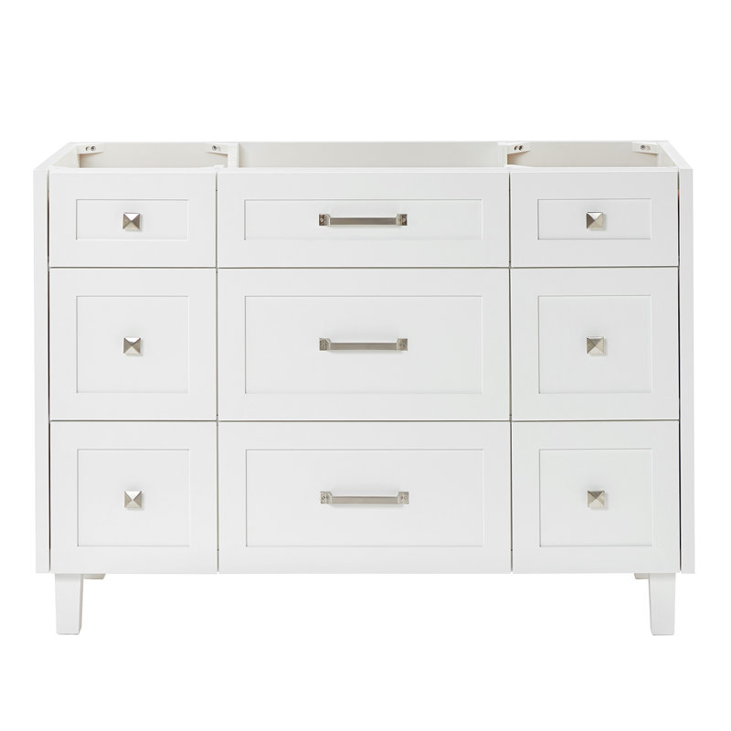 ARIEL Monroe 48 Single Bathroom Vanity Base Only, White