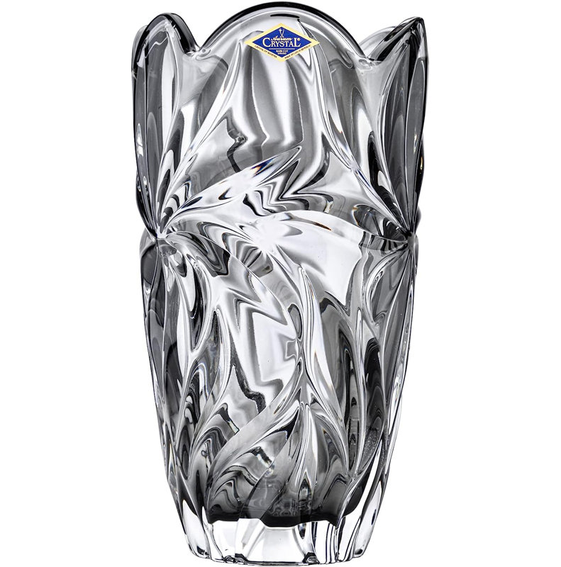 Vase de table en cristal, Gris