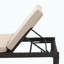 FAUTEUIL PUERTA KD CHAISE, CADRE BRUN FONCÉ AVEC COUSSIN BEIGE