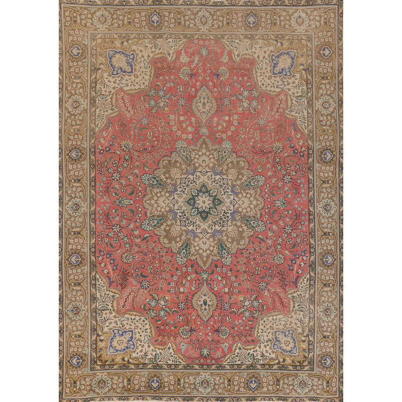 Tapis traditionnel rose rétro 10 x 13