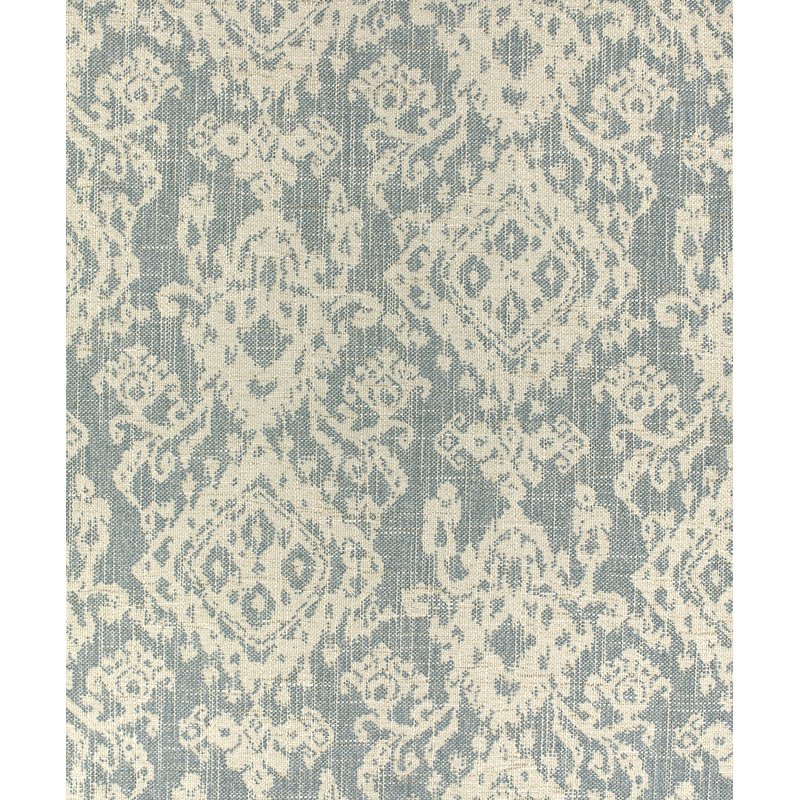 Bourke Fabric, Blue/Ivory