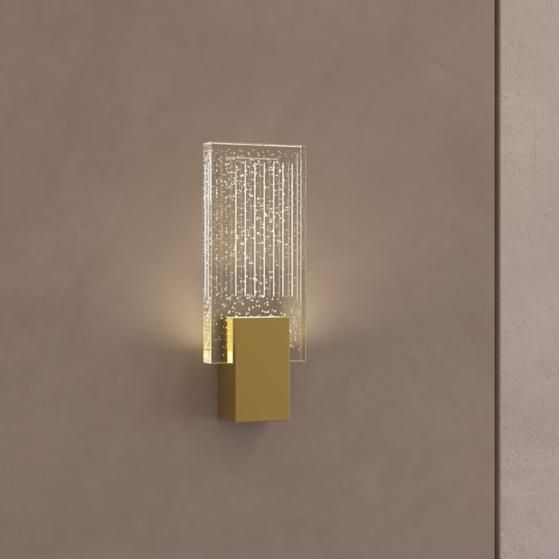  Ribbed Crystal Wall Sconce