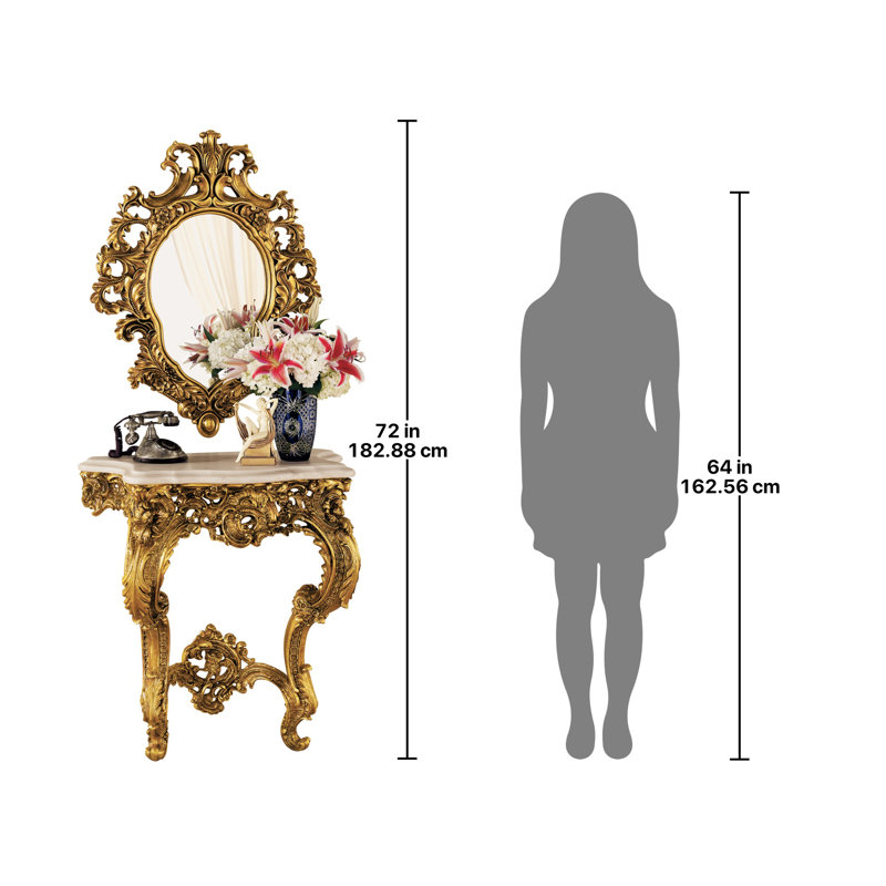 Ensemble de console et miroir 32 po Antoinette