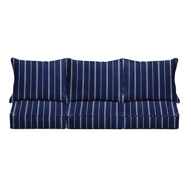 Indoor/Outdoor Three Back and Three Seat Cushion Sofa Set Mozaic Company Fabric: Basil, Size: 22.5 H x 22.5 W x 5 D