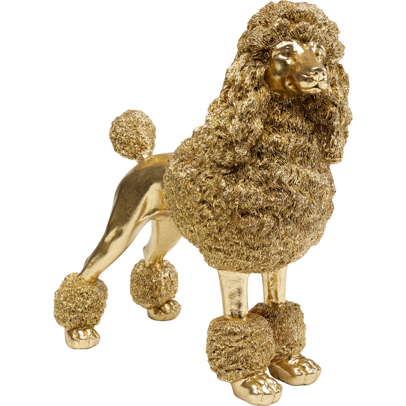 Decorative figurine Mrs Poodle Gold