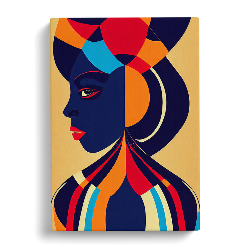 Abstract Face Of A Woman No.4 - Wrapped Canvas, 50cm H x 35cm W x 3cm D