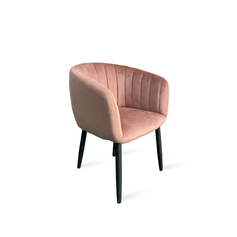 Leidesdorff 47cm H Velvet Upholstered Armchair, Pink
