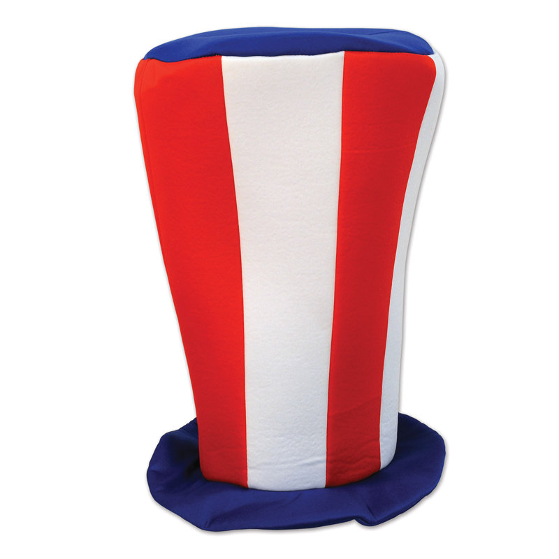 Grand chapeau haut de forme Patriotic Plush