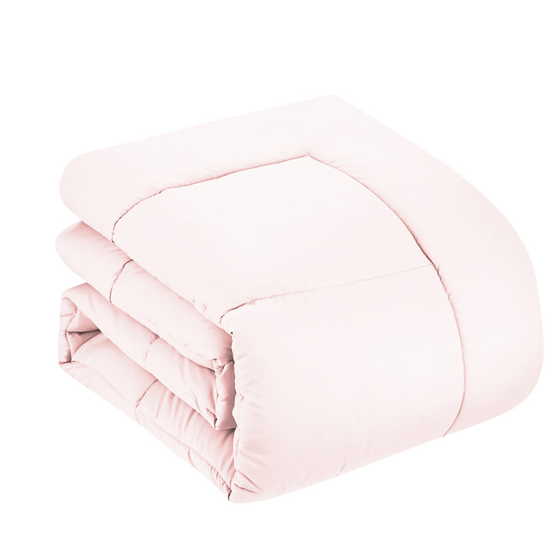  Luxury Alternative Comforter and Sheet Set, Pale Pink, Queen Comforter + 6 Additional Pieces