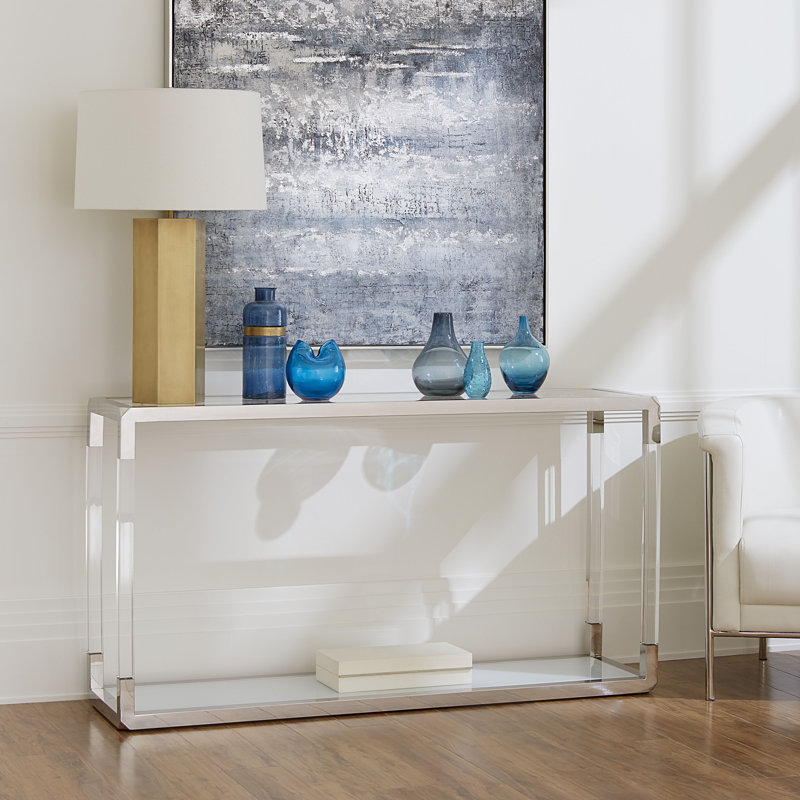 Abubakary 55'' Glass Top Console Table