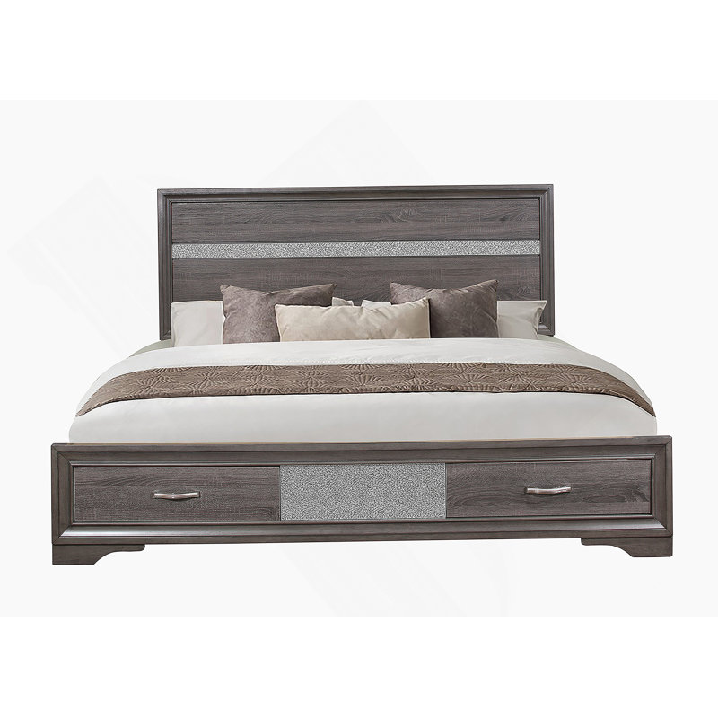 Très grand lit Ryder Sparkle Grey, Roi