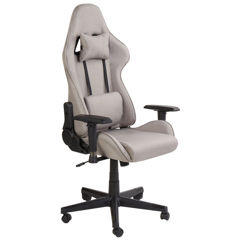 Inbox Zero Reclining and Adjustable Height PC & Racing Game Chair, Taupe