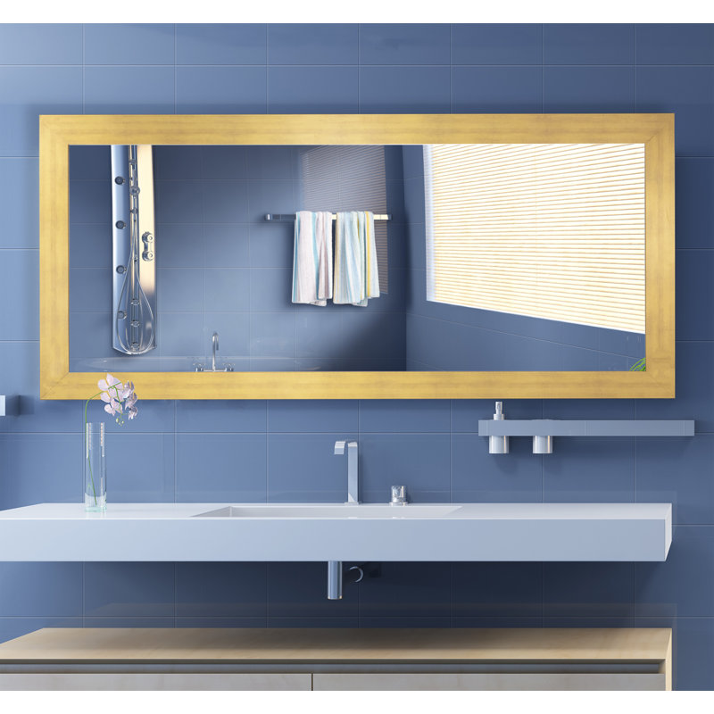 Miroir décoratif, Or mat, 33 po x 68 po