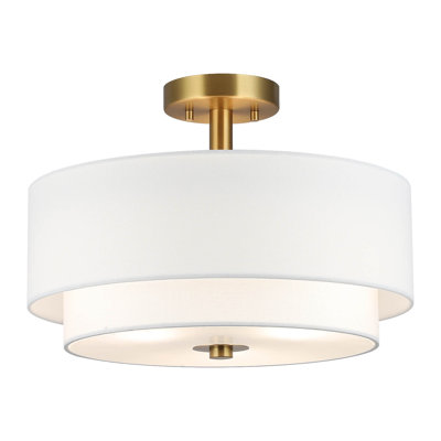 Nichoel Linen Semi Flush Mount