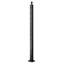 Poteau de garde-corps en câble, poteau d'angle 36 po x 1 po x 2 po, avec trous pré-percés en forme de L, poteau de garde-corps en acier inoxydable avec support horizontal et incurvé, paquet de 1, noir,
