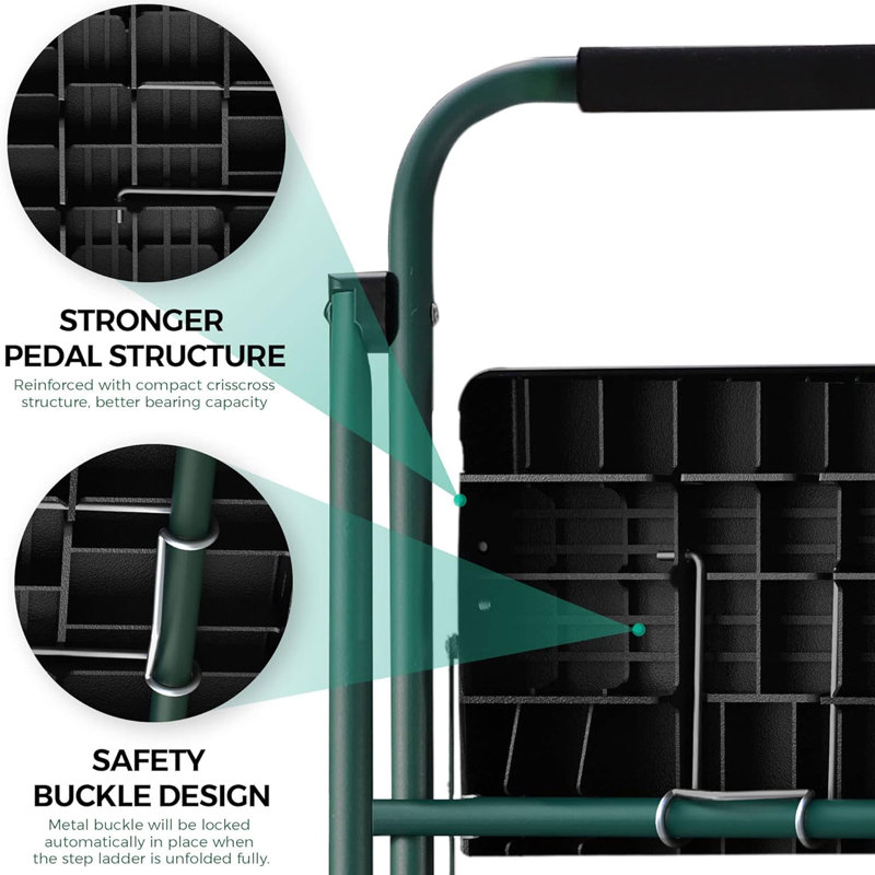 3 - Step Steel Lightweight Folding Step Ladder