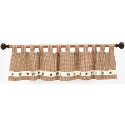 Cotton Checkered Tailored Window Valance