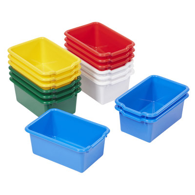 ECR4Kids Scoop Front Storage Bin, Multipurpose Organization, 15-Piece -  ELR-0482-15-AS