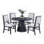Table ronde en bois noir