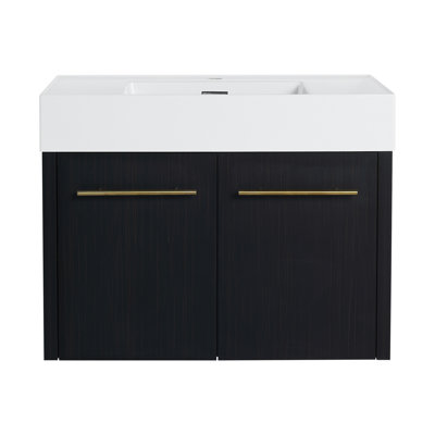30 Inch Wall-Mounted Bathroom Vanity with Sink