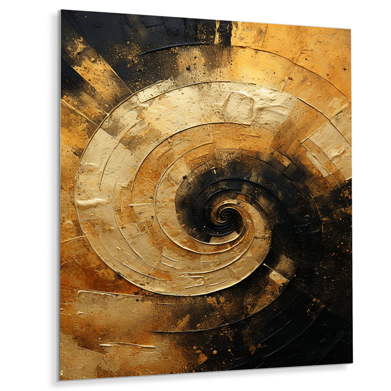 - Reproduction d'art abstrait en métal spirales abstraites, H 32 po x l 24 po x P 1 po