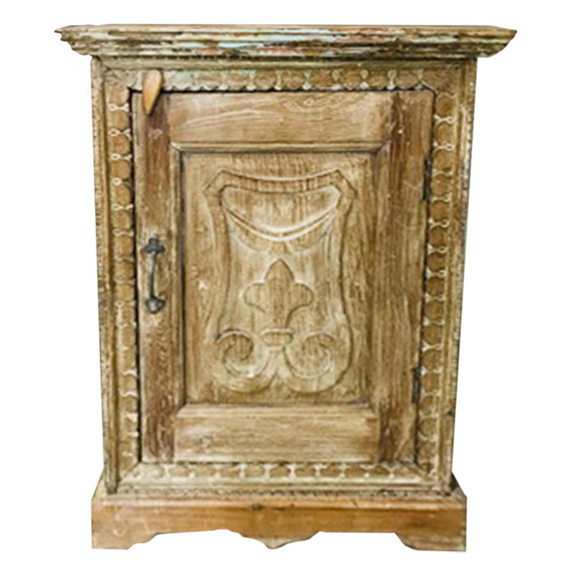 WOODEN BEDSIDE