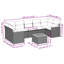 Ensemble de canapé de jardin Vidaxl noir, blanc crème